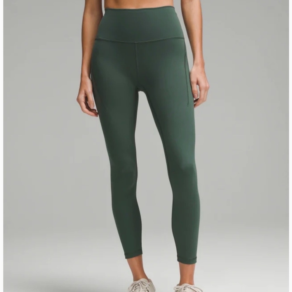 Lululemon high waisted green leggings size 8